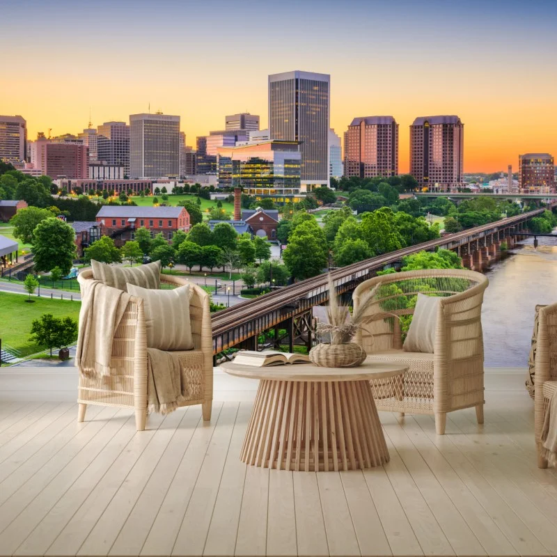 Fototapeta panorama Richmond o zachodzie słońca