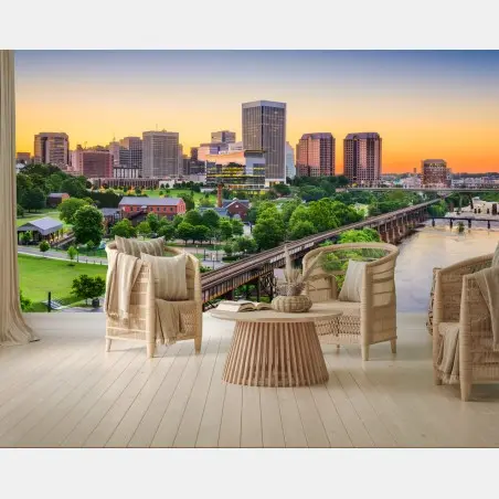Fototapeta panorama Richmond o zachodzie słońca – Wallissimo®