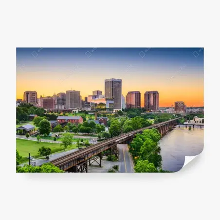 Fototapeta panorama Richmond o zachodzie słońca – Wallissimo®
