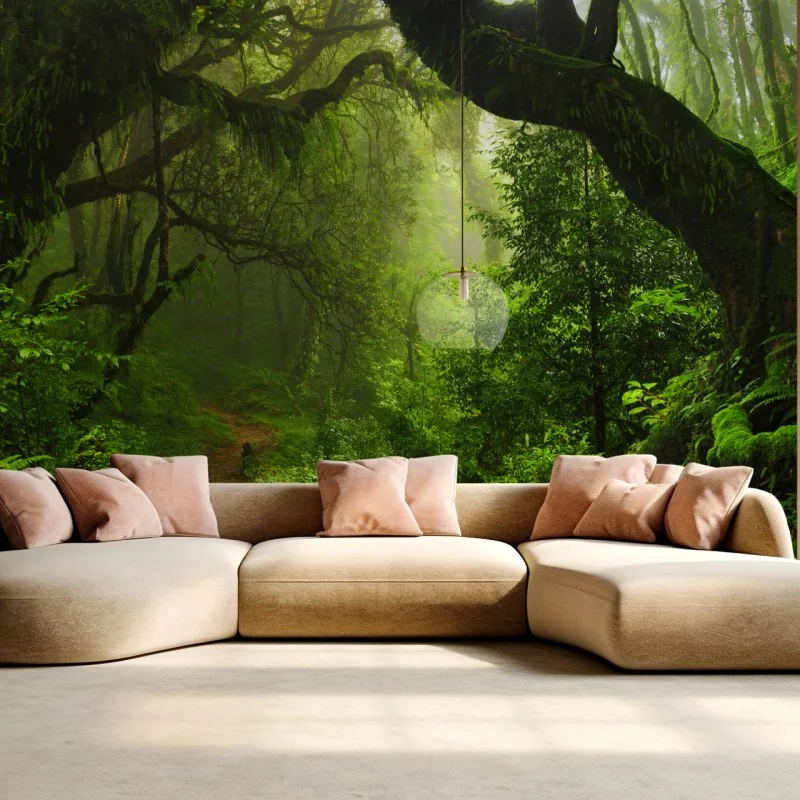 Fototapeta zaczarowana mszysta ścieżka leśna