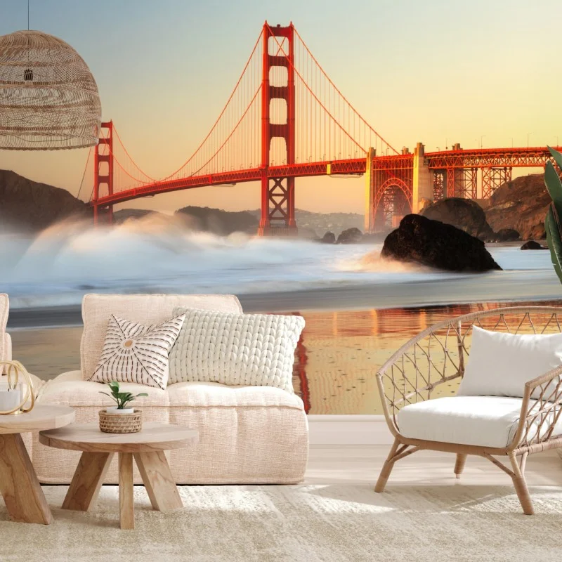 Fototapeta most Golden Gate o zachodzie słońca