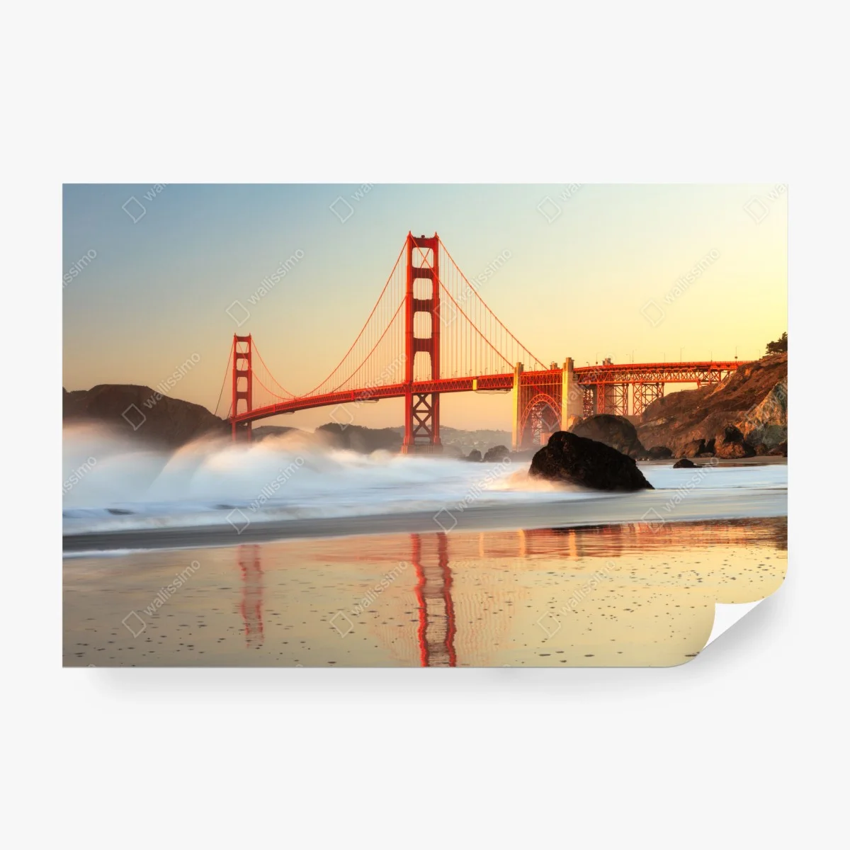 Fototapeta most Golden Gate o zachodzie słońca – Wallissimo®