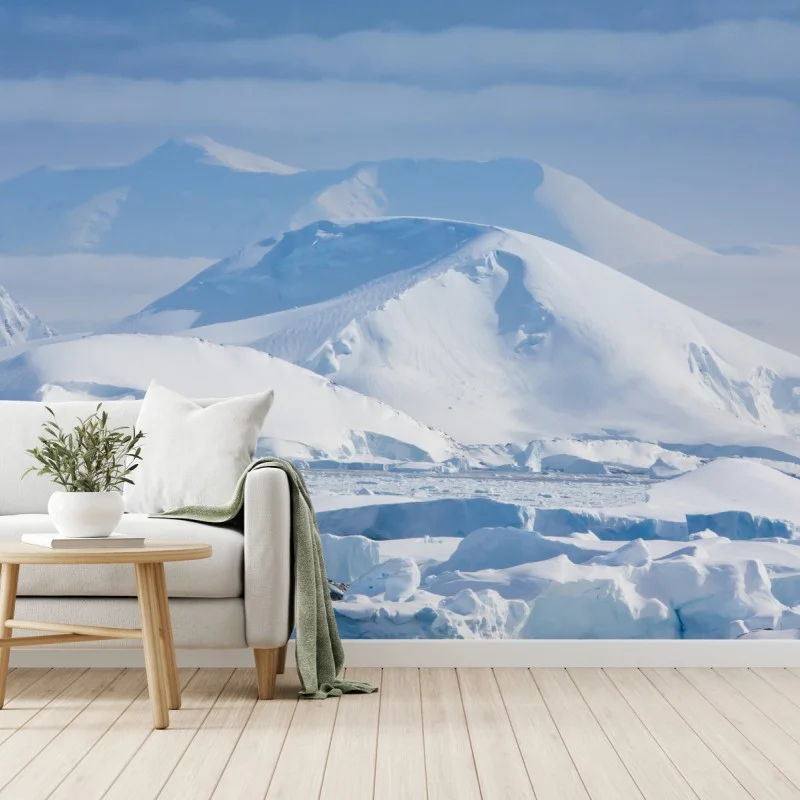 Fototapeta śnieżna panorama górska