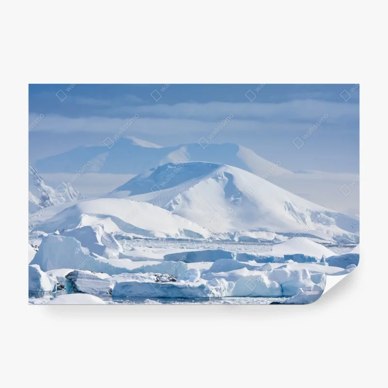 Fototapeta śnieżna panorama górska