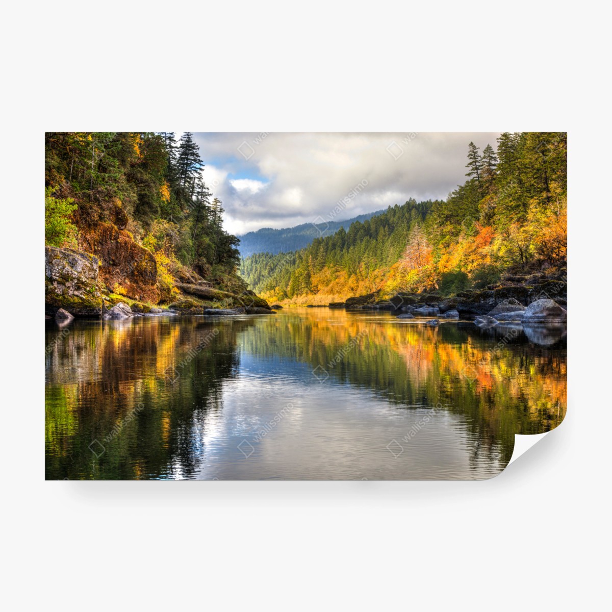 Fototapeta Rogue River jesienne odbicia – Wallissimo®