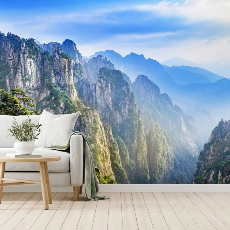 Fototapeta mglista panorama górska