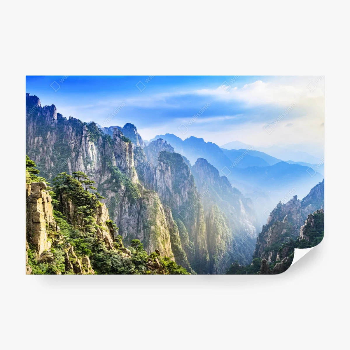 Fototapeta mglista panorama górska – Wallissimo®