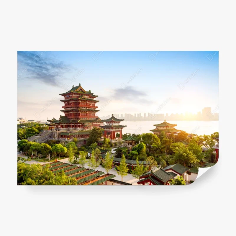 Fototapeta Pawilon Tengwang o wschodzie słońca