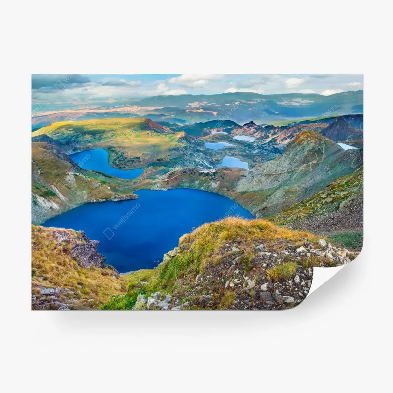 Fototapeta alpejskie błękitne jeziora panorama – Wallissimo® Fototapeta alpejskie błękitne jeziora panorama – Wallissimo®