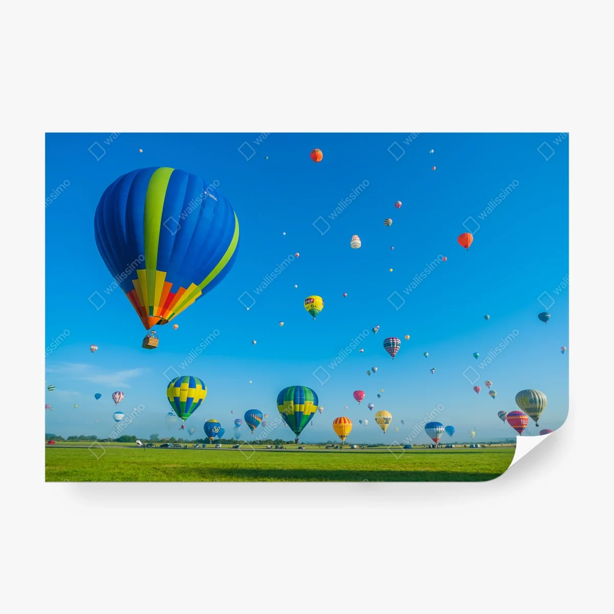 Fototapeta kolorowe balony nad Chambley – Wallissimo® Fototapeta kolorowe balony nad Chambley – Wallissimo®