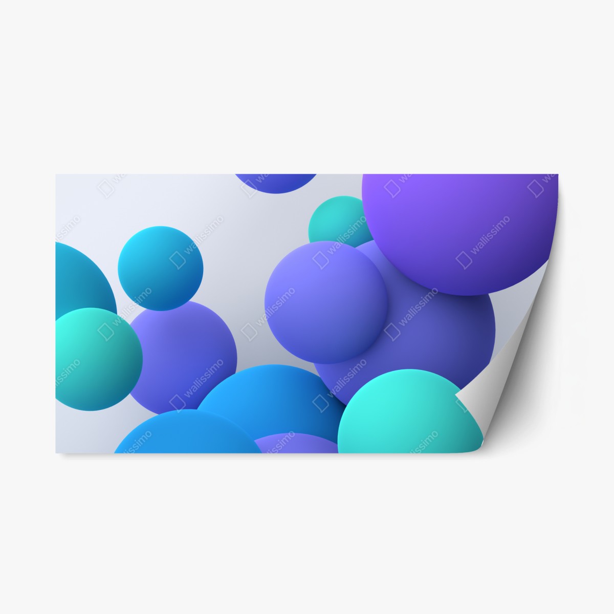 Naklejka repozycjonowalna kolorowe pływające kule 3d abstrakcja – Wallissimo®