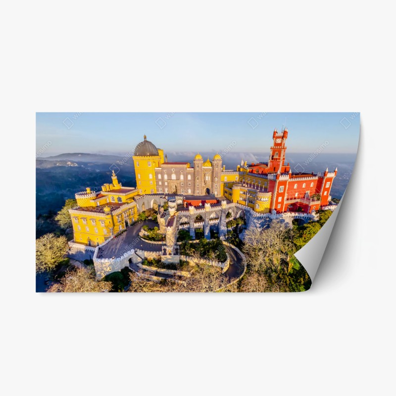 Naklejka repozycjonowalna kolorowy pałac Pena w Sintrze