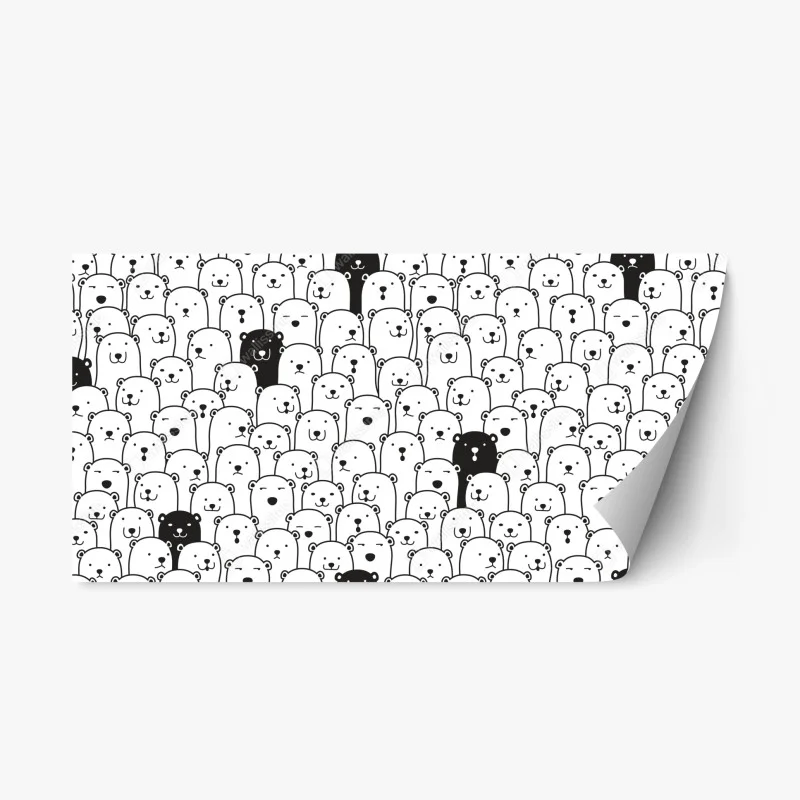 Naklejka repozycjonowalna uroczy wzór z misiami