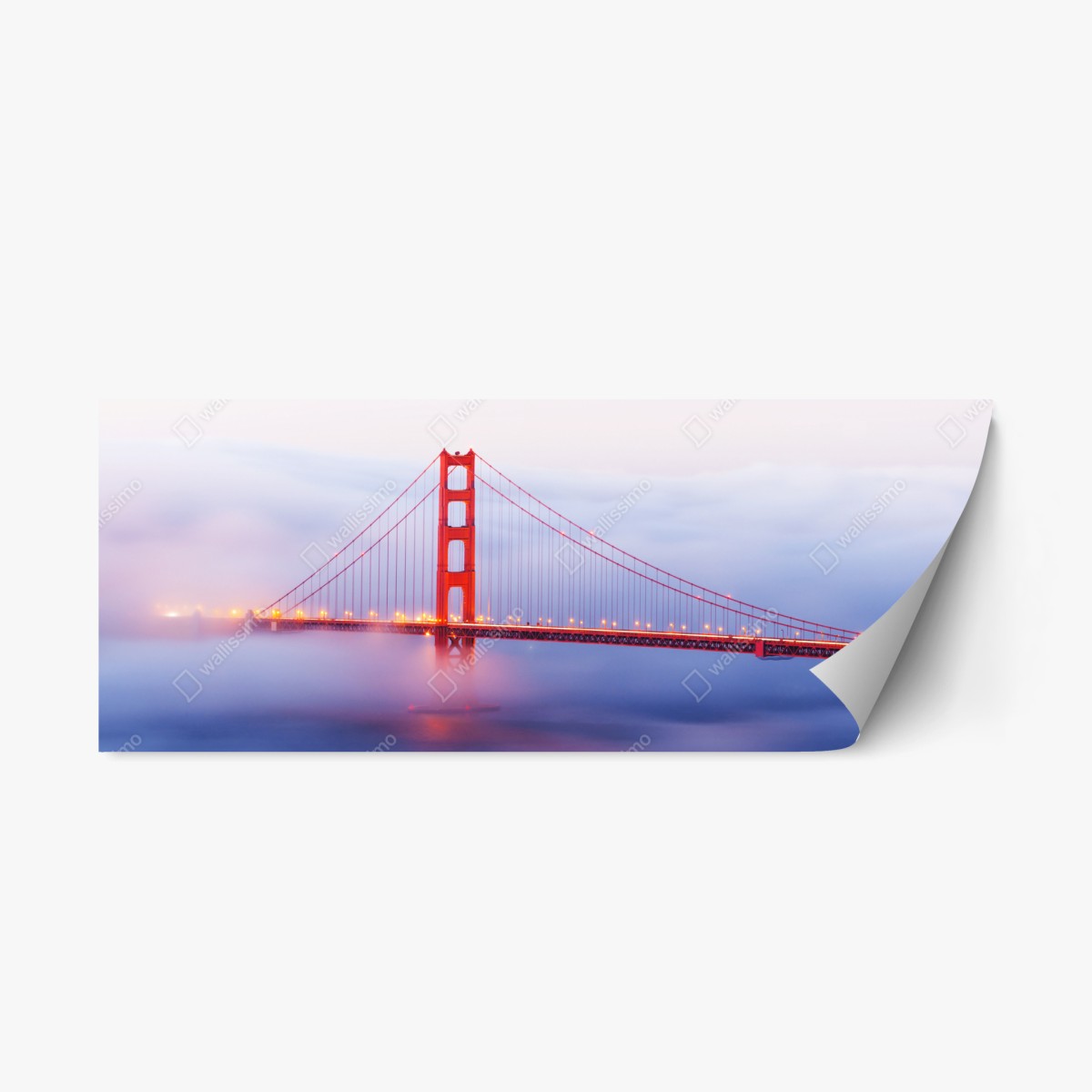 Naklejka repozycjonowalna Golden Gate most we mgle – Wallissimo®