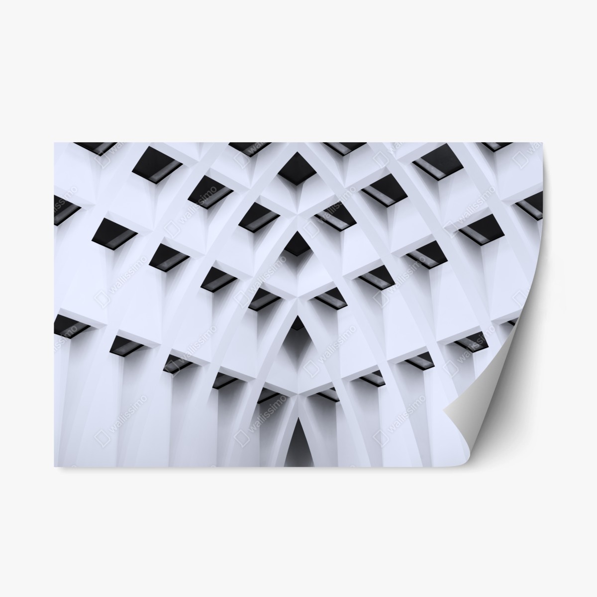 Naklejka repozycjonowalna geometryczny łukowy sufit – Wallissimo®