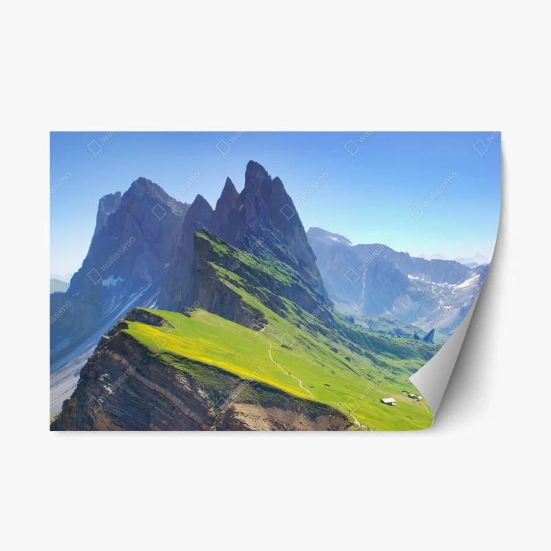 Naklejka repozycjonowalna majestatyczne Seceda w Dolomitach