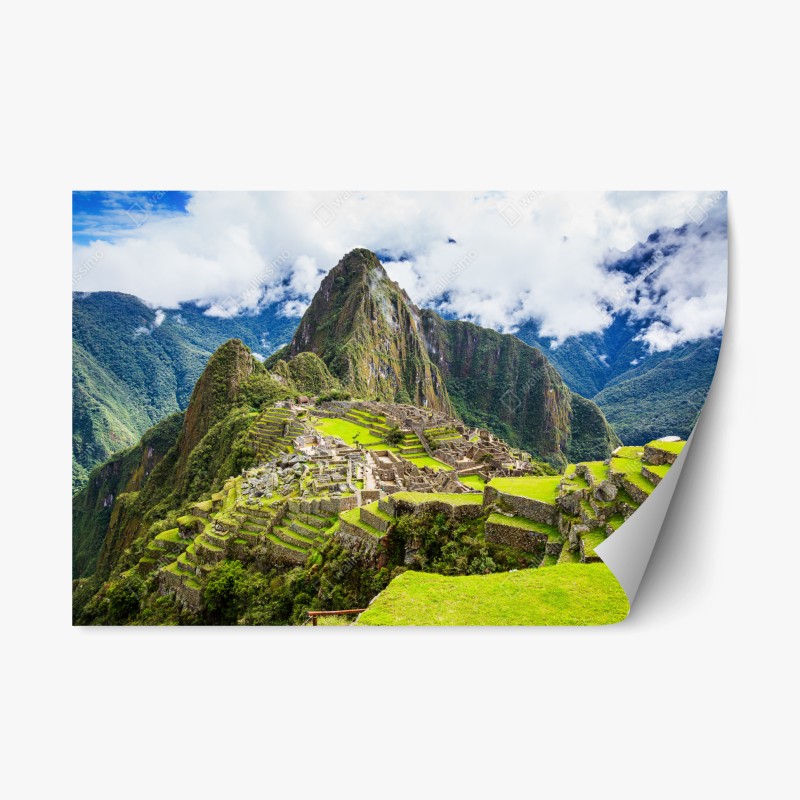 Naklejka repozycjonowalna Machu Picchu starożytne tarasy górskie