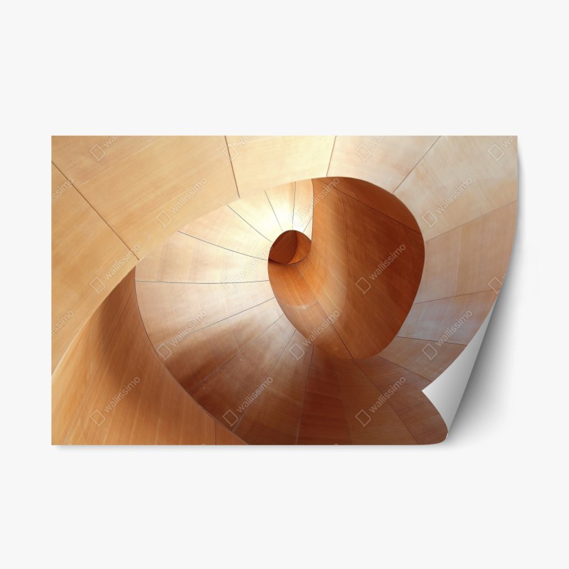 Naklejka repozycjonowalna ciepła drewniana spirala