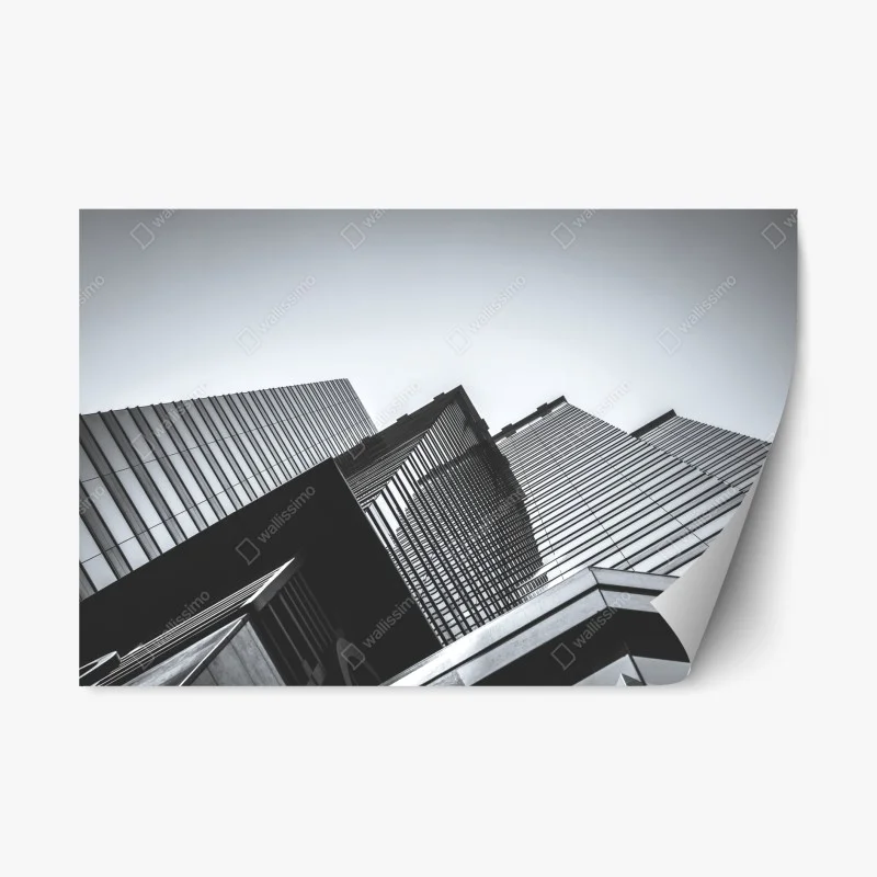 Naklejka repozycjonowalna Hongkong budynek komercyjny z bliska