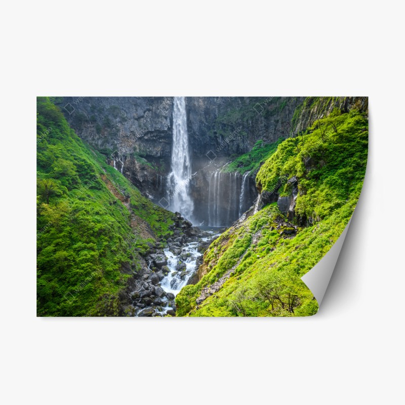 Naklejka repozycjonowalna krajobraz wodospadu Kegon w Nikko