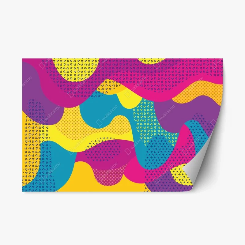 Naklejka repozycjonowalna żywy abstrakcyjny wzór fal