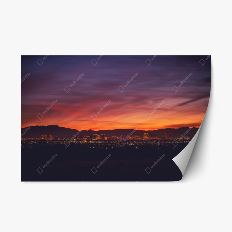 Naklejka repozycjonowalna Las Vegas panorama o zmierzchu