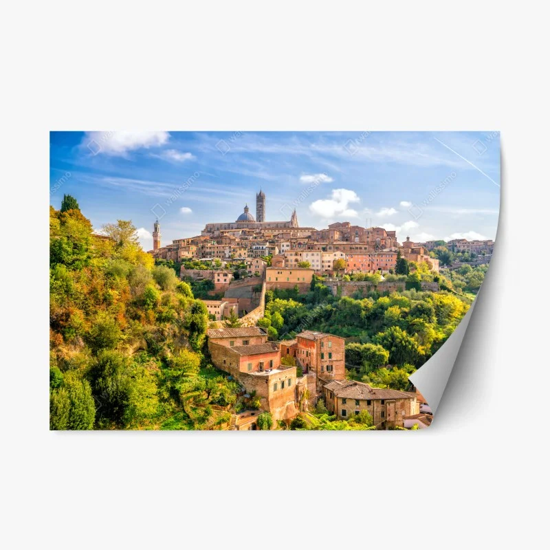 Naklejka repozycjonowalna Siena panorama miasta, Włochy