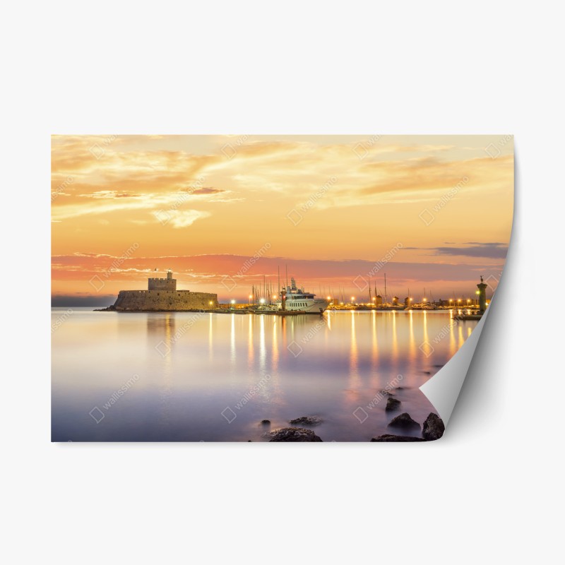 Naklejka repozycjonowalna twierdza Agios Nikolaos w porcie Mandraki, Rodos