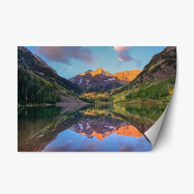 Naklejka repozycjonowalna wschód słońca nad Maroon Bells
