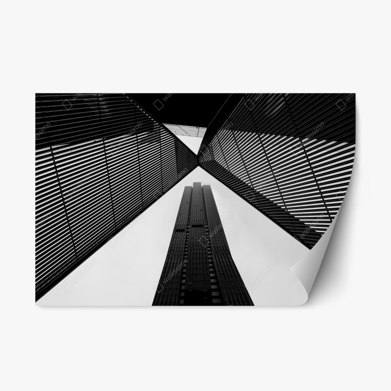 Naklejka repozycjonowalna Melbourne architektura czarno-biała