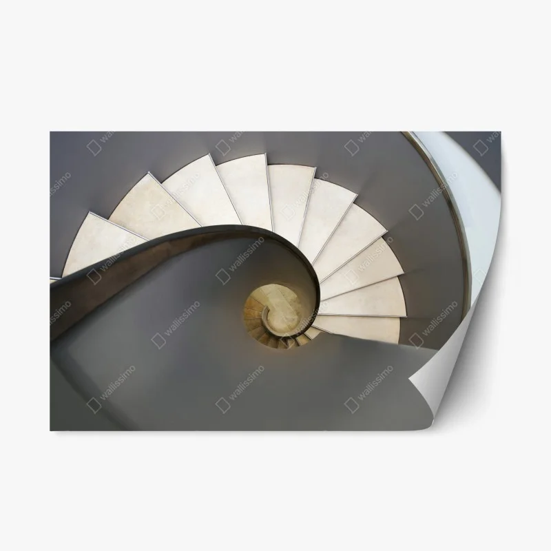 Naklejka repozycjonowalna spiralne schody abstrakcyjna kompozycja