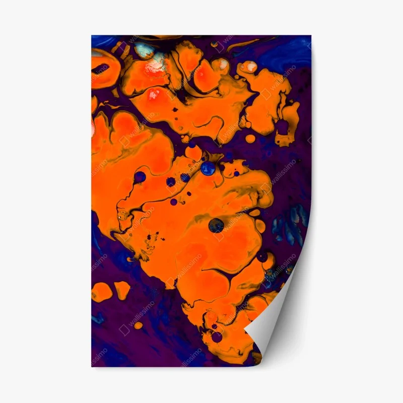 Naklejka repozycjonowalna intensywny pomarańczowy przepływ