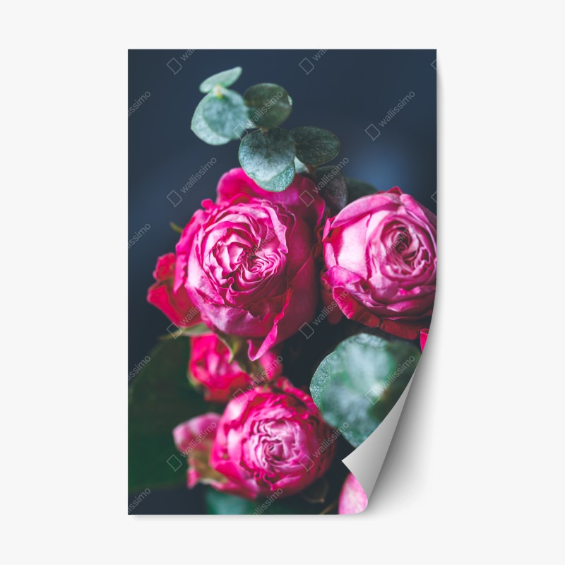 Naklejka repozycjonowalna różany bukiet makro