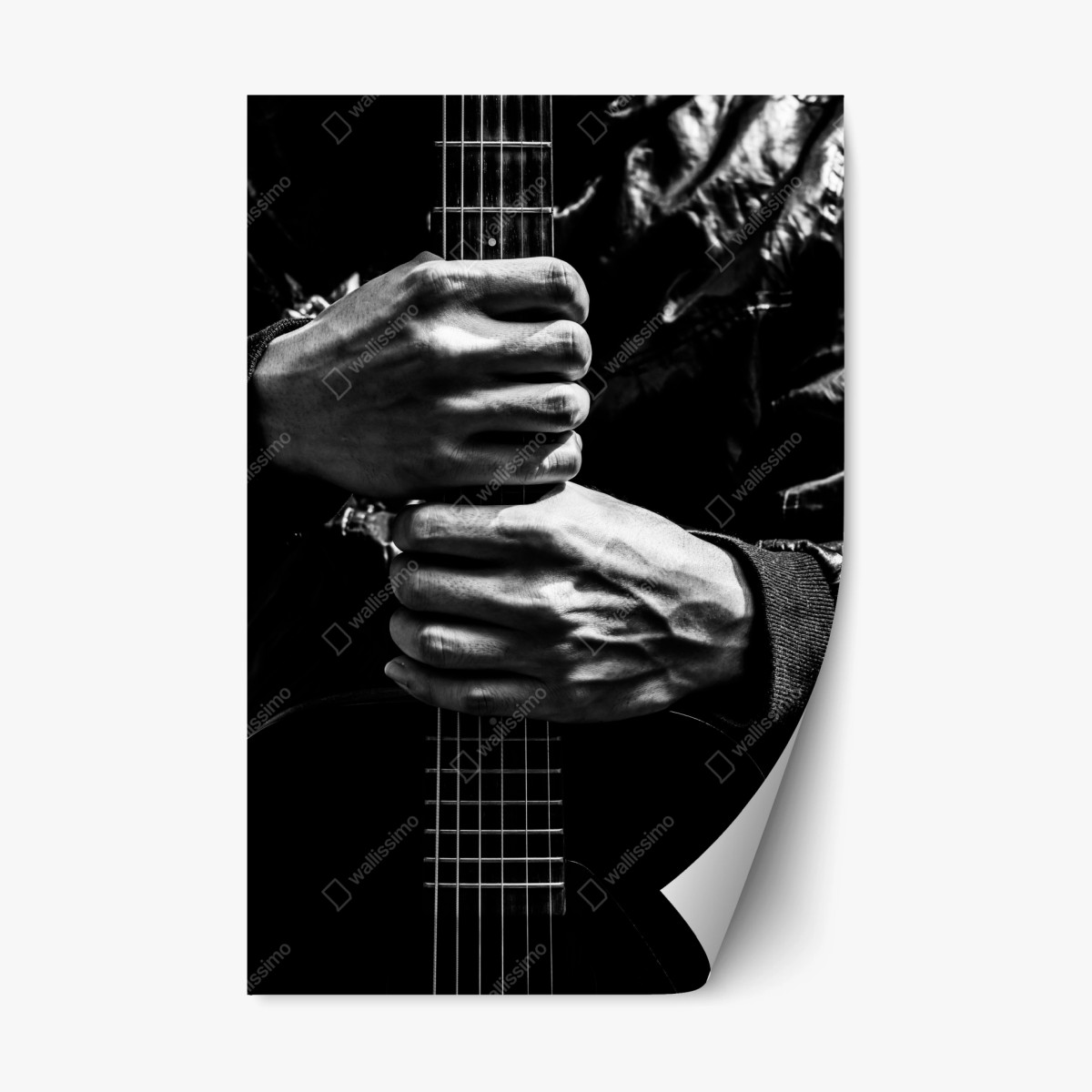 Naklejka repozycjonowalna ręce na gryfie gitary – Wallissimo®