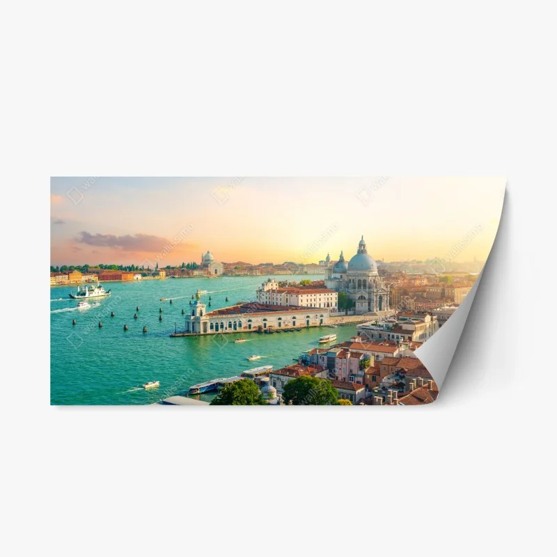 Naklejka repozycjonowalna zachód słońca nad Wenecją