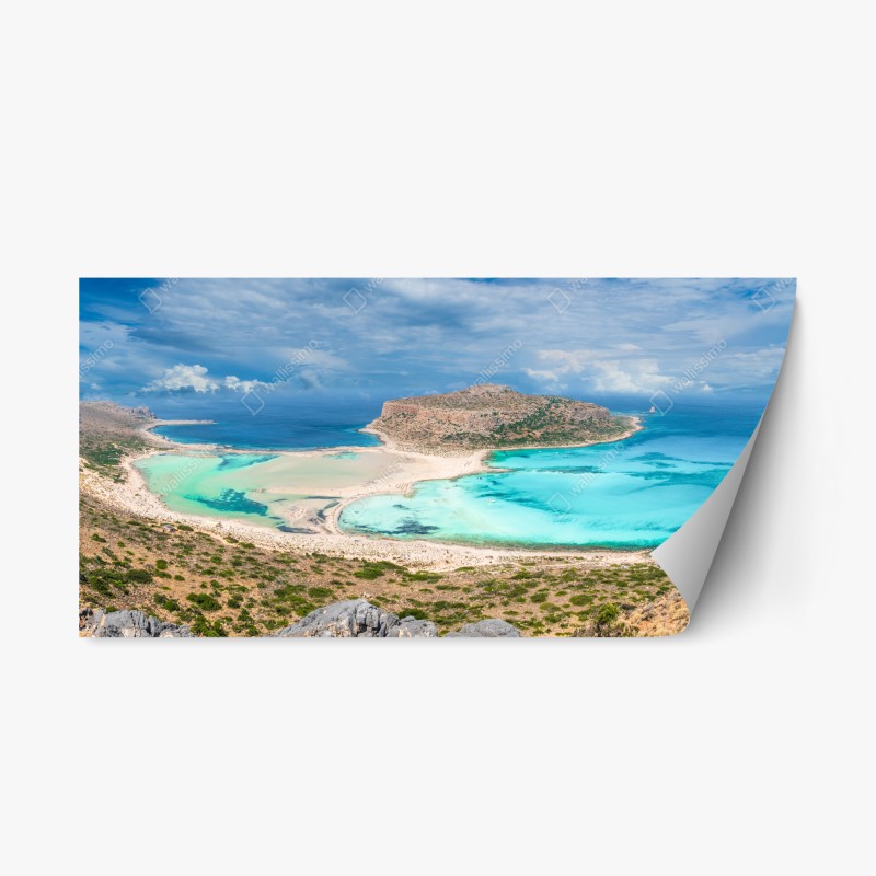 Naklejka repozycjonowalna Balos Lagoon, Kreta panoramiczny widok na plażę