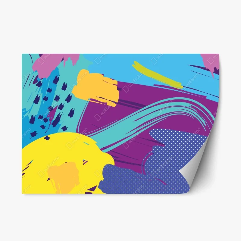 Naklejka repozycjonowalna żywa abstrakcyjna kompozycja pop-art