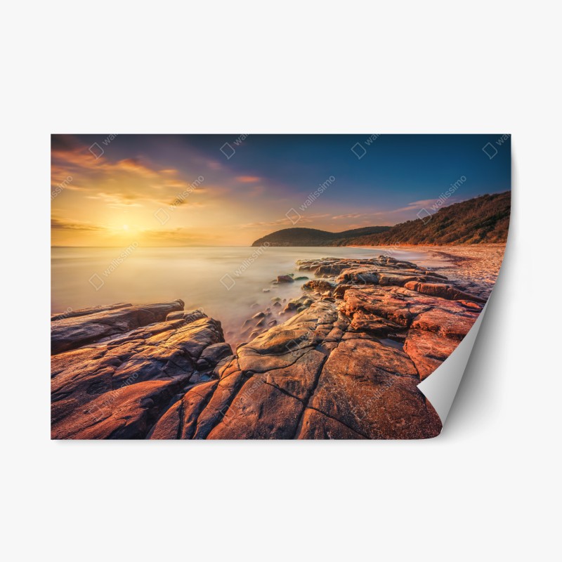 Naklejka repozycjonowalna zachód słońca w Cala Violina, Toskania