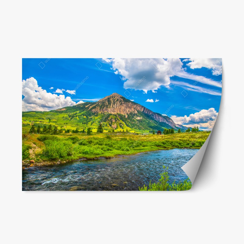 Naklejka repozycjonowalna słoneczne góry Crested Butte, Kolorado