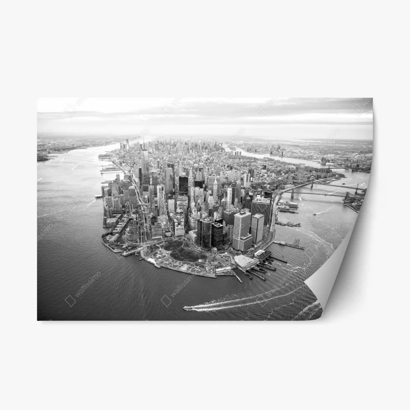 Naklejka repozycjonowalna Manhattan panorama z lotu ptaka