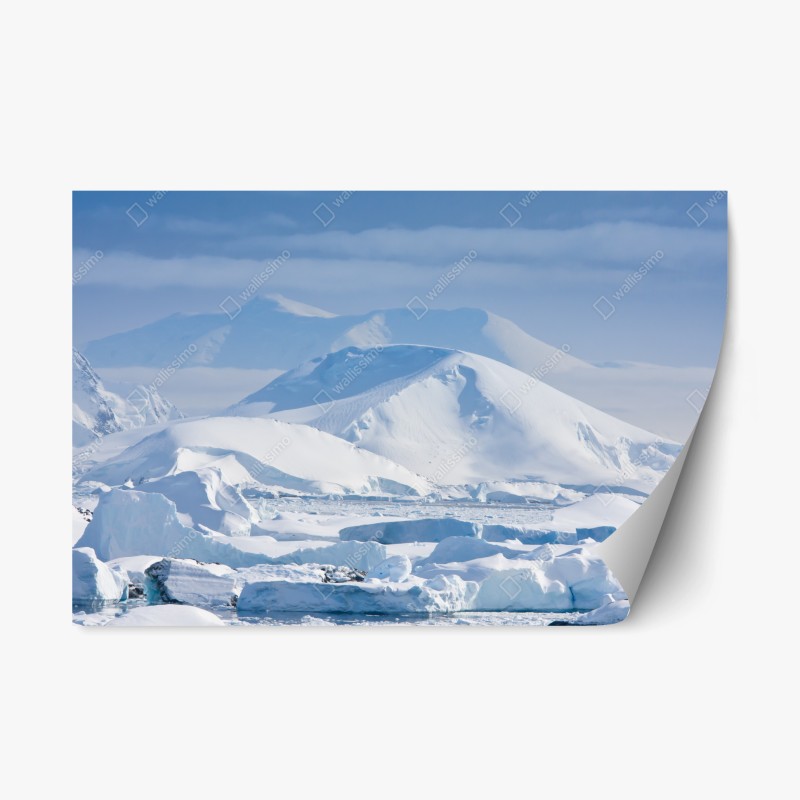 Naklejka repozycjonowalna śnieżna panorama górska