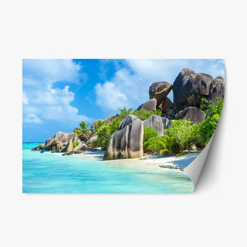 Naklejka repozycjonowalna plaża Anse Source d'Argent, La Digue