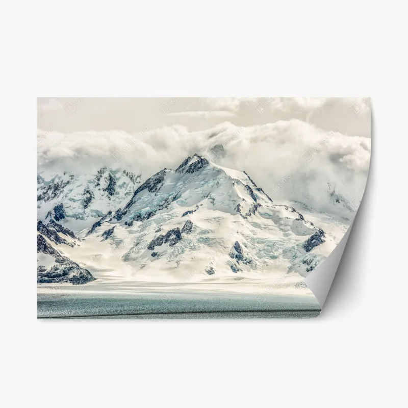 Naklejka repozycjonowalna śnieżny szczyt z lodowcem