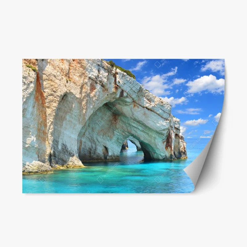 Naklejka repozycjonowalna błękitne jaskinie na Zakynthos