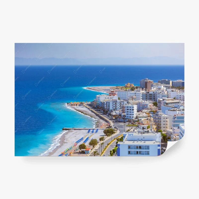Fototapeta plaża Elli, Rodos panorama nadmorska
