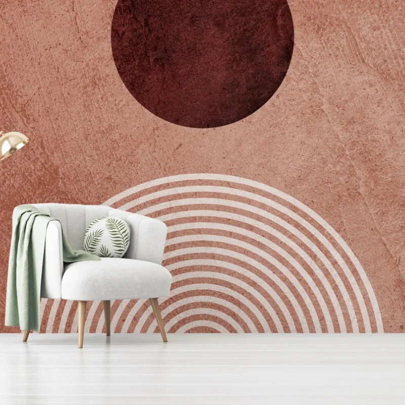 Fototapeta ziemna geometryczna kompozycja łuków