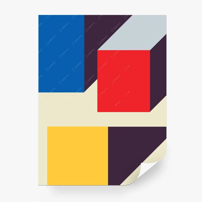 Fototapeta geometryczna kostka w perspektywie