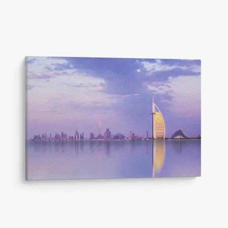 Obraz na płótnie Dubaj panorama miasta o zmierzchu – Wallissimo®