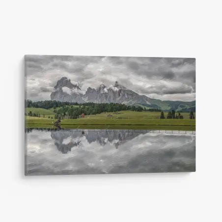 Obraz na płótnie ciemne niebo nad Alpe di Siusi – Wallissimo®