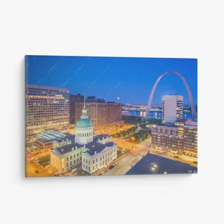 Obraz na płótnie panorama miasta St. Louis o zmierzchu – Wallissimo®